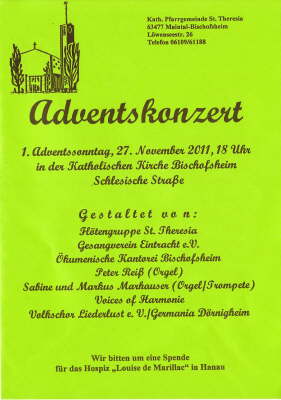 Adventskonzert Programm